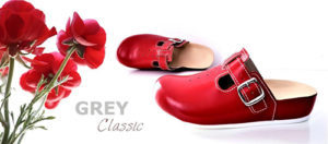 MEDICINSKE KLOMPE - GREY CLASSIC (crvena)